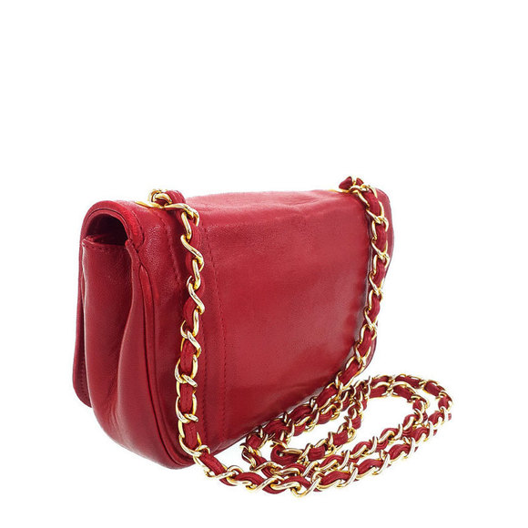 Chanel Coco Mark Chain Shoulder Bag Red - Picture 2 of 7